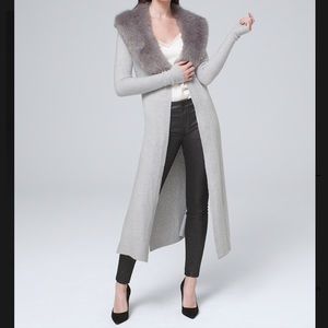 Soft Duster with removable fur collar